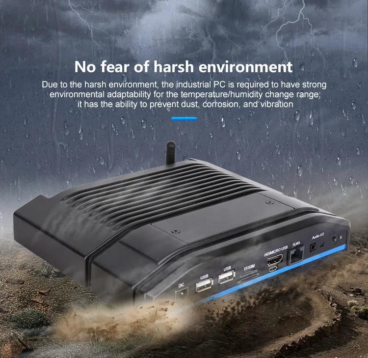 Industrial Mini PC RS232 Wifi 2.4g RJ45 OTG Fanless Industrial Computer Mini PC For Parking Lot Self-service Charge Terminal