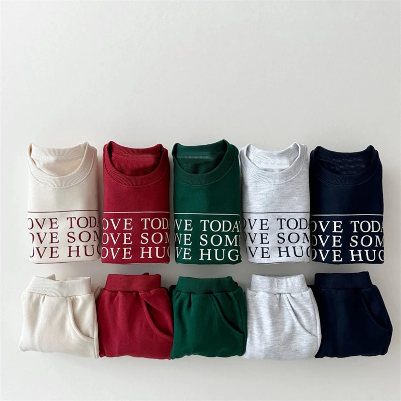 Custom Wholesale Long sleeve boys clothing sets kids clothes set boys 8-12 years of age 2023 girl clothing set baby boy clothes