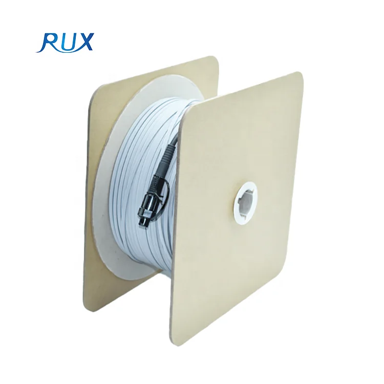 Waterproof Slim Connector Preterminated Compact Flat Drop Cable Fiber Optic Patch Cord