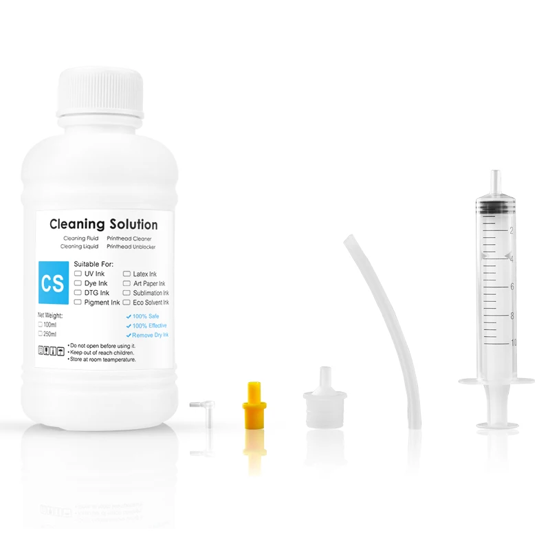 Очищающий раствор Ocinkjet жидкие чернила на водной основе очиститель печатающей головки краситель/Пигмент/сублимационные для принтера Epson/HP/Canon
