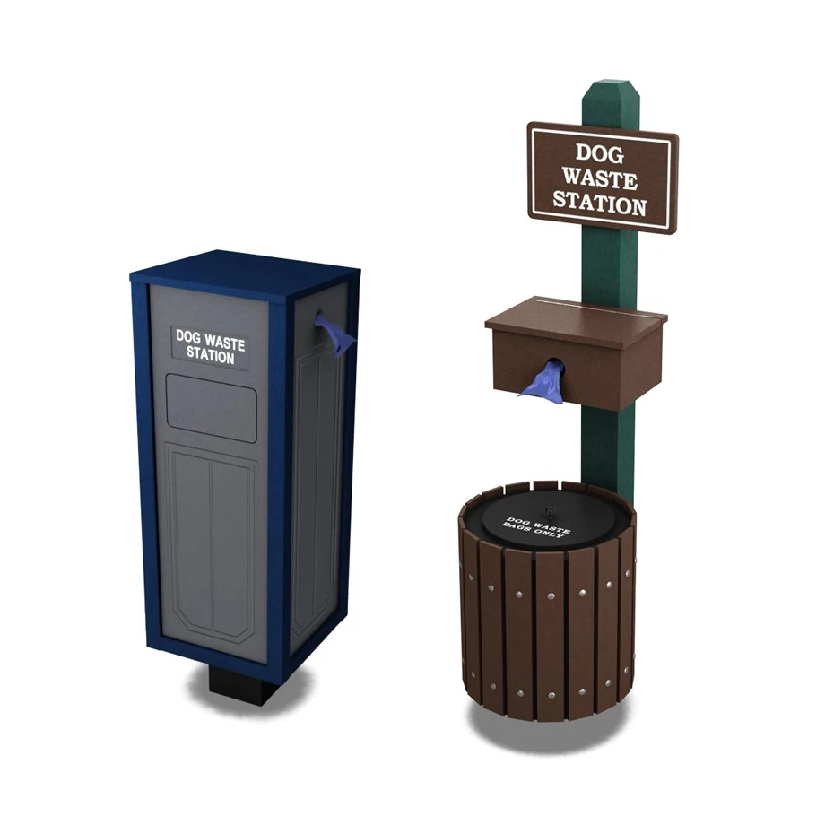 Factory Direct Customized Hot Sale Products Outdoor Dog Waste Bin Container Park Pet Waste Station with Roll Bags System