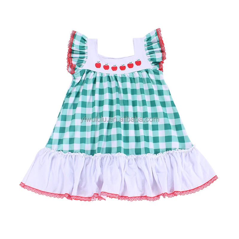 short sleeve blue seesucker peter pan collar teen girls back to school dress