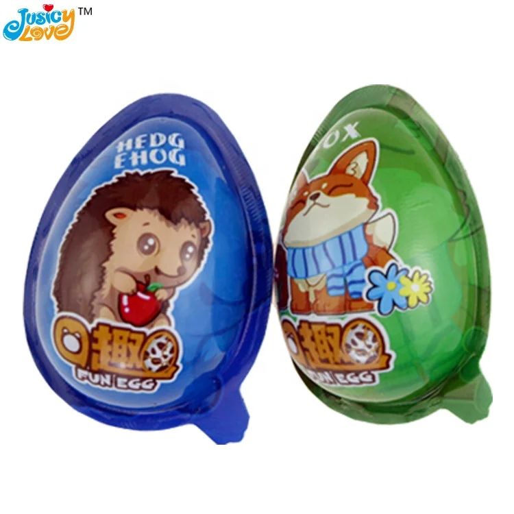 Hot Selling Wholesale Cartoon Surprise Chocolate Egg with Biscuit and Toy