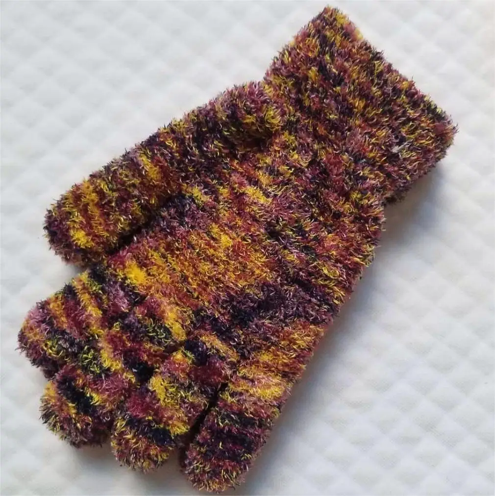2023 Winter Warm Knitted Gloves Touch Screen Cheap Women Men Stretch Gloves High Density Chenille Fabric