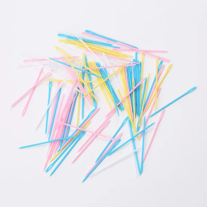 Plastic sewing needle handmade sweater needle environmental protection colorful plastic wool needle