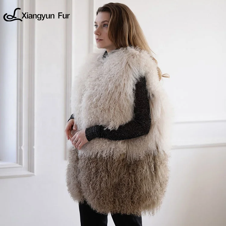 Natural Luxury Advanced Real Lamb Women Chaleco De Piel Unique Vest, Winter Warm Vest Natural Fur 2022 Long Fur Vest Fur Woman