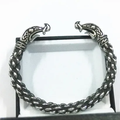 Large Chunky 316L Mens Stainless Steel Bracelet Dragon Viking Bangle Bracelets for men jewelry