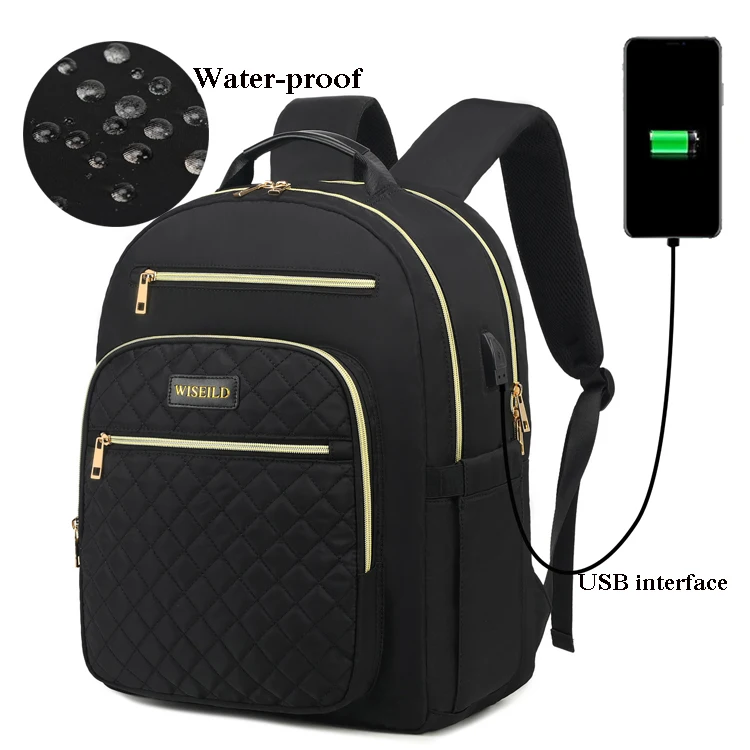 Free Sample Women Men Travel Backpacks 14/15.6/17 Inch Business Computer Bag with USB Port College School Bags Laptop Backpacks