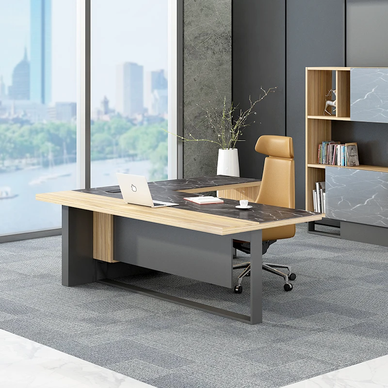 Modern Home Wood Melamine Office Furniture Wooden Mdf Computer Table Desk Staff High Tech Executive Office Desk