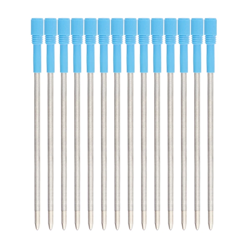 Replaceable Short Ballpoint Pen Metallic Black Blue Ink Refills Specially For Empty Tube Diy Pen