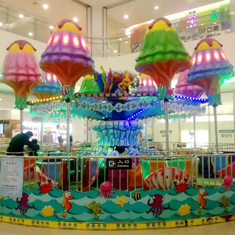 china direct cheap rotatable outdoor carnival ride other amusement park products Happy Jellyfish Rides for sale
