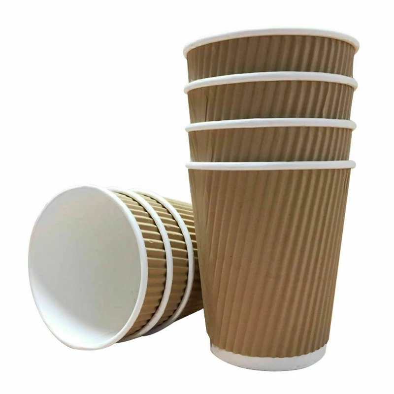 
Customized eco protection corrugated paper cup disposable hot milk tea drink coffe paper cup 