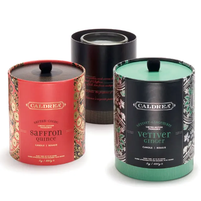 Eco-friendly black candle tube box custom wax kraft boxes gift paper tubes packaging boxes for candle