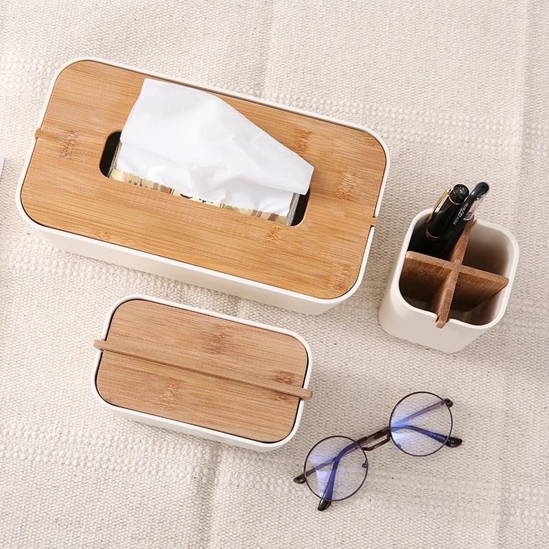 
Eco friendly creative bamboo tissue box 100% biodegradable houseware 