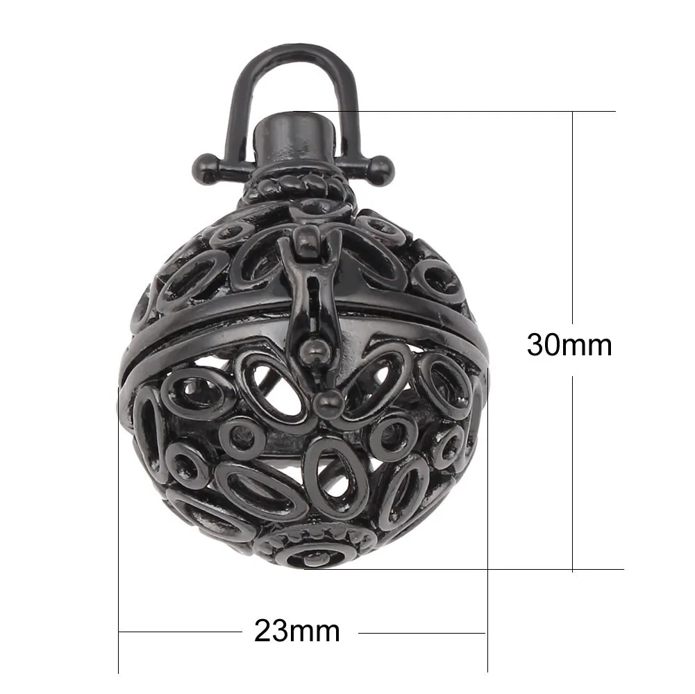 Jewelry Necklaces DIY hand made Round Locket Ball Cage Pendant Mountings Can Open Charms DIY Necklace Jewelry making