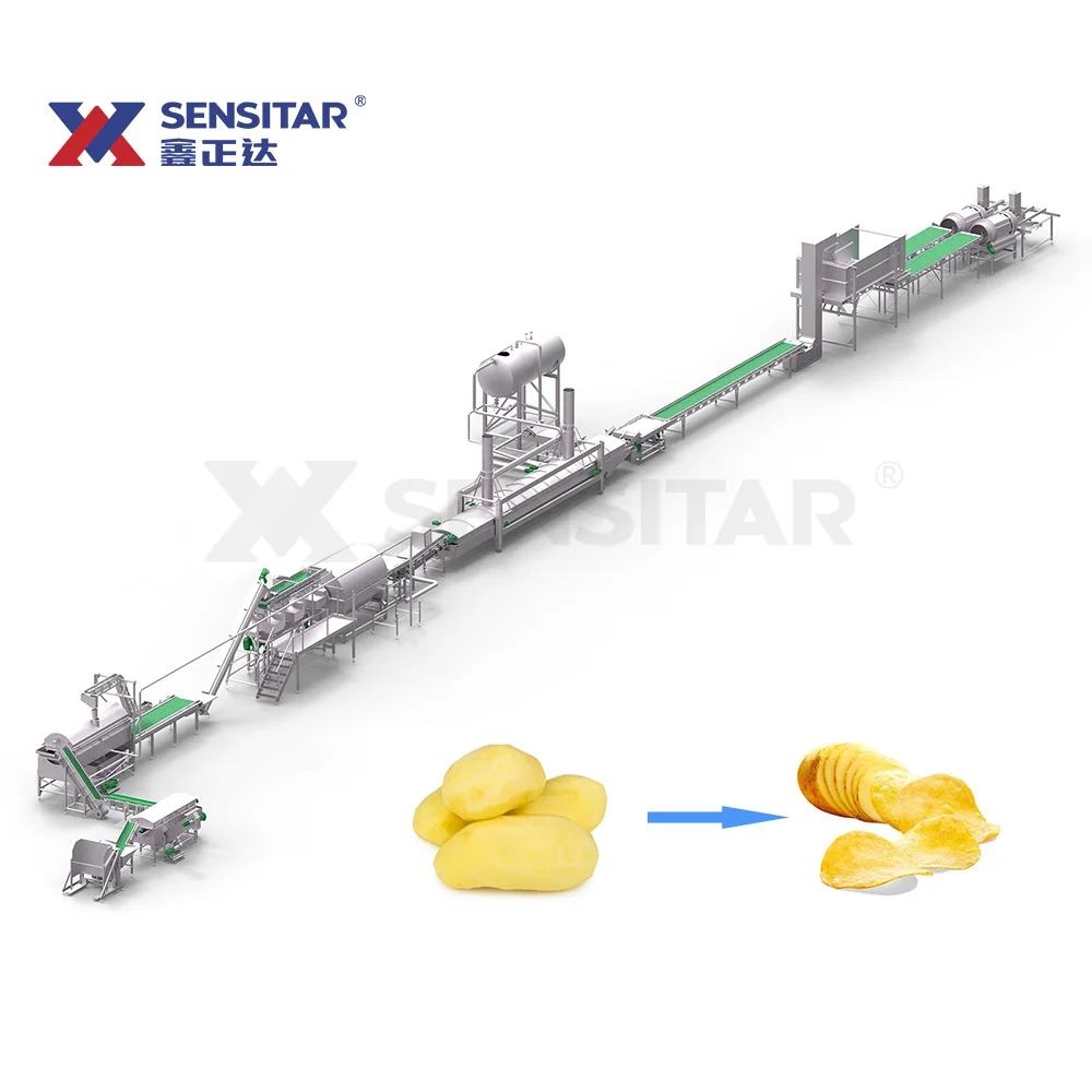 Fully Automatic 100kg Potatoes Chips Production Line Equipment Efficient Processing for Chip Making