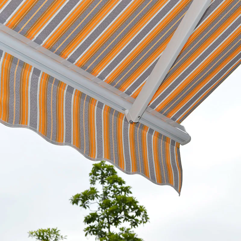 Aluminum Motorized/Manual Awning Sun Shade Customize Awning Folding Big Windows Retractable Outdoor Awnings