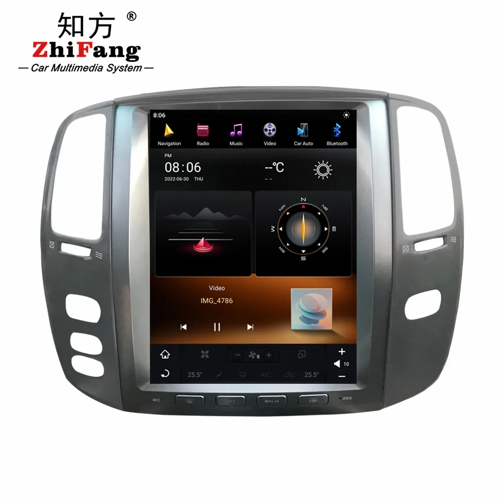 ZF-1305G Android Vertical Screen Gps Navigation For Toyota for Land Cruiser 100 For Lexus Lx470 Car Dvd Player
