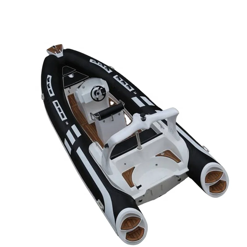 2023 New Model 5.8M  Patrol Rigid RIB Hypalon Fiberglass Inflatable Boat With Outboard Motor