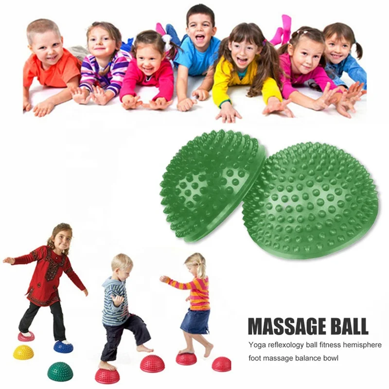 Hot Selling Physical Therapy Durian Shape Yoga Half Balance Exercise Spiky Massage Ball