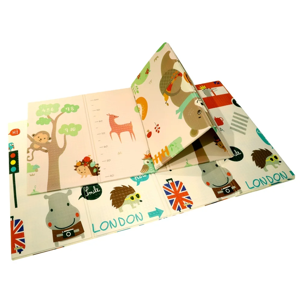 Sansd Crawling Soft XPE Foam Large Children Toddler Kids Baby Play Puzzle Waterproof Folding Foldable Floor Mat For Kid
