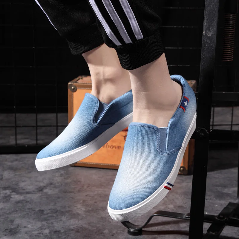 Comfortable Chinese Factory Production Jeans Style Canvas Low Top Casual Shoes