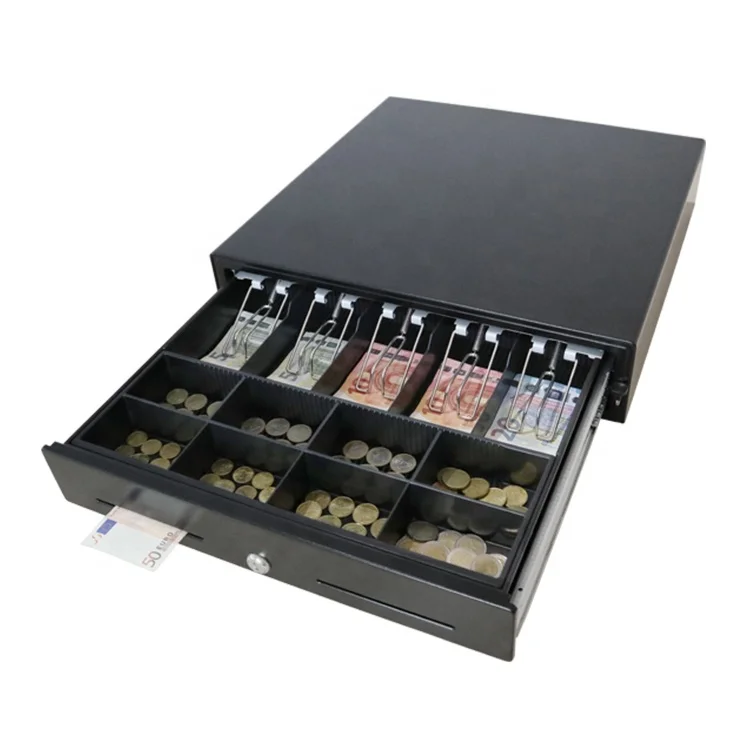 SK-460M 4bills 8coins All Stainless Steel Manual Cash Drawer For POS Systems