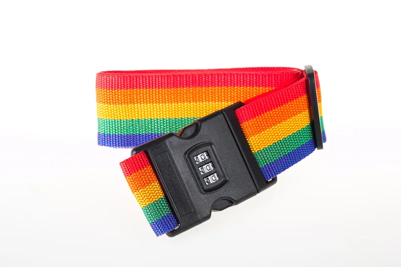 Luggage Strap Cross Belt Packing Adjustable Travel Suitcase Nylon 3 Digits Password Lock Buckle Strap Baggage Belt