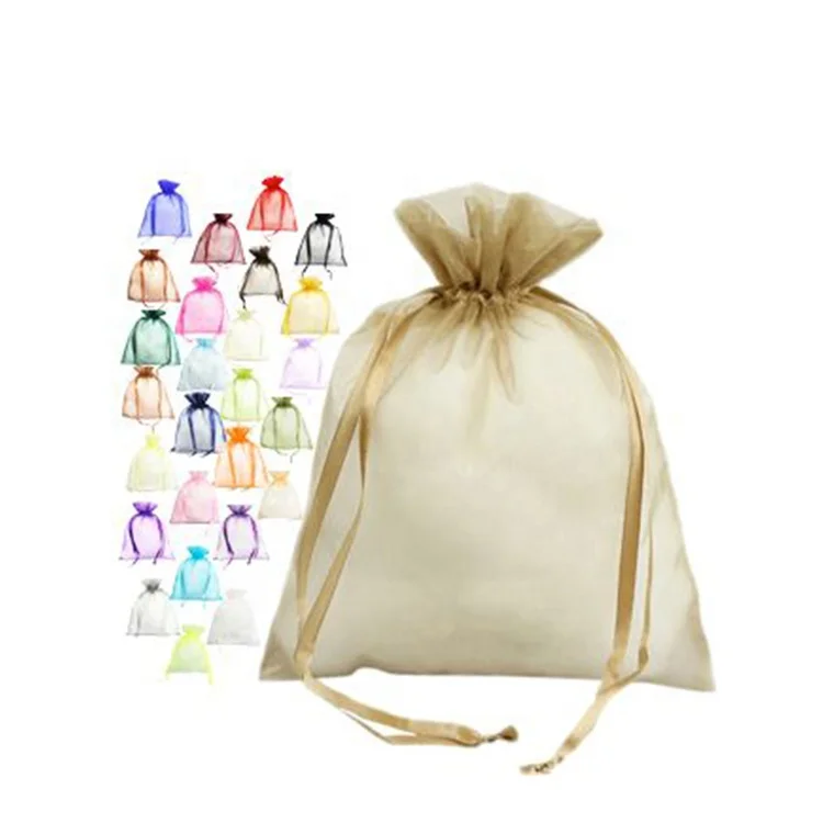 huahao Pouch Wedding Party Favor Gift Candy Jewelry Packaging Drawstring Organza Bag