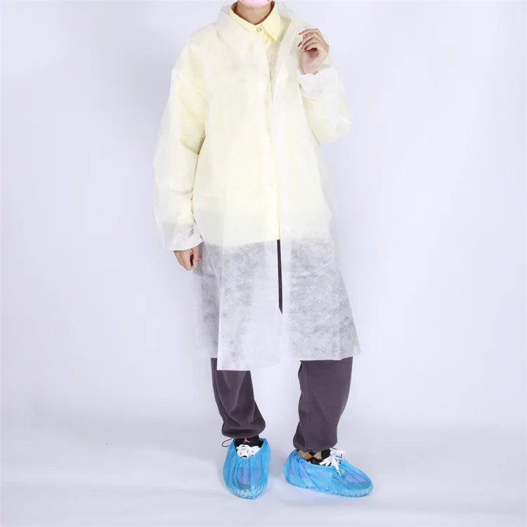 Factory Unisex Medical Disposable Pharmacy Waterproof Long Doctor Reusable White Lab Coat