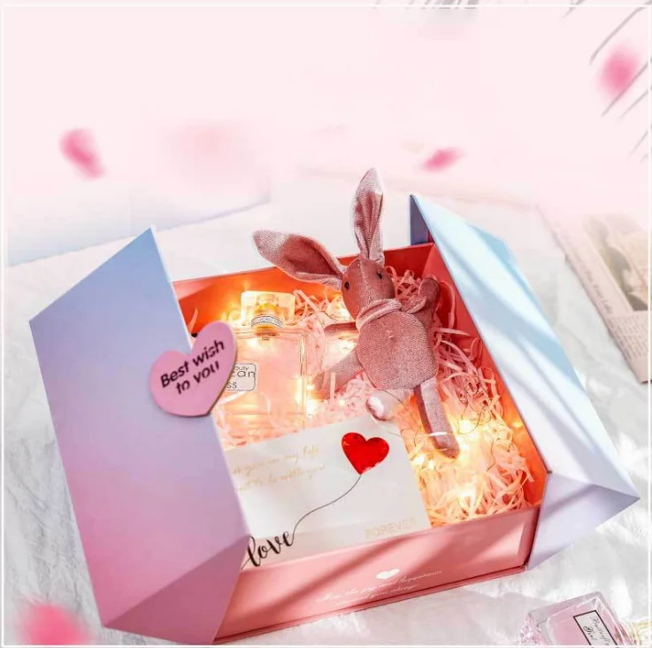 В наличии креативная Модная Бумажная упаковочная коробка с сумкой для ювелирных изделий на День святого Валентина свадьбы