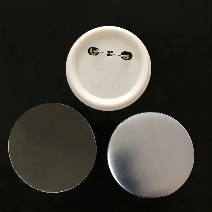 Promotion Cheap Metal Badges Supplier Custom 75mm Round Shaped Tinplate Components Button Pins for DIY