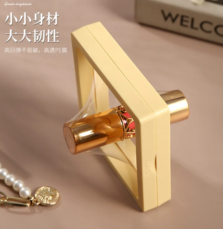 Colorful 3D custom Packaging Free Stand Plastic Floating Frame Memmbrane PE Film Display Gift Jewelry Box