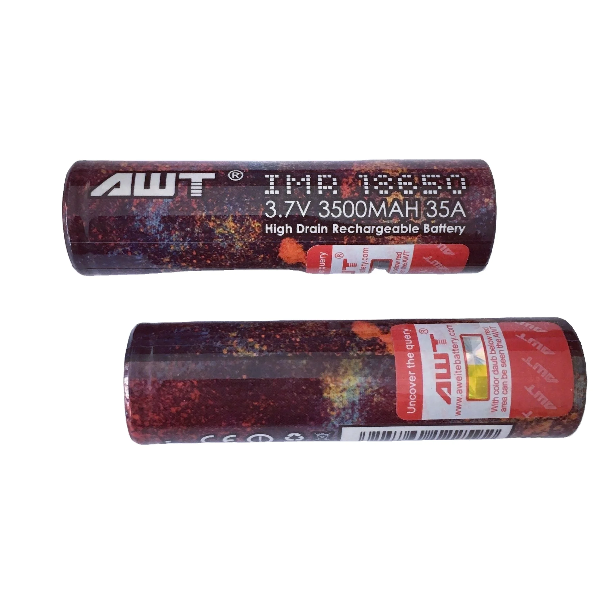 AWT  18650 Li ion Rechargeable Charging Battery Cylindrical Battery 18650 battery li-ion rechargeable