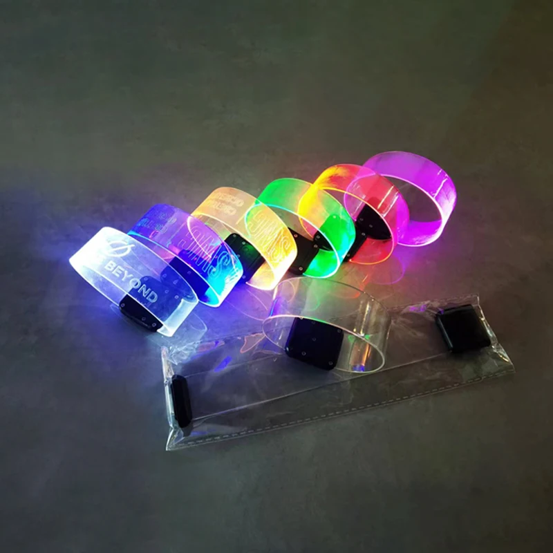 available stocks TPU led bracelet flashing cosmic magnet led lighting wristbands party concert decoration
