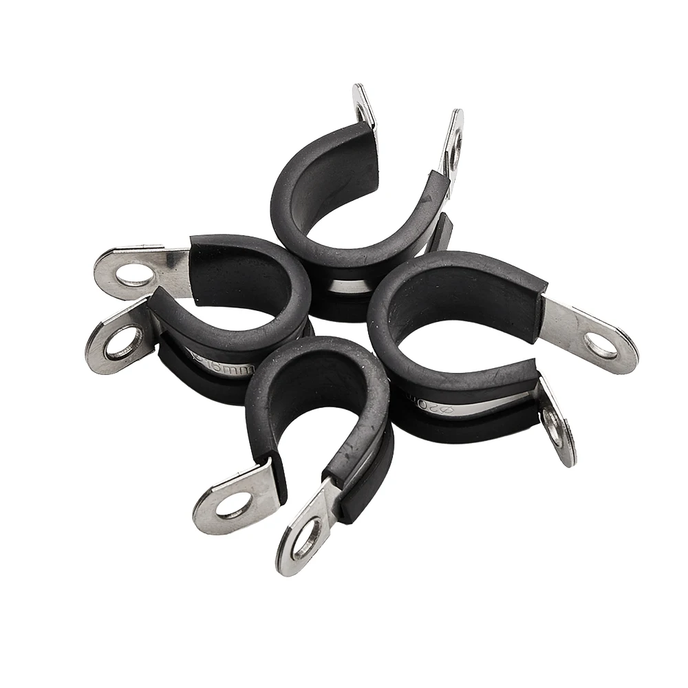 Wholesale price Rubber P Type Cable 316 304 Stainless Steel hose clamp with high quality