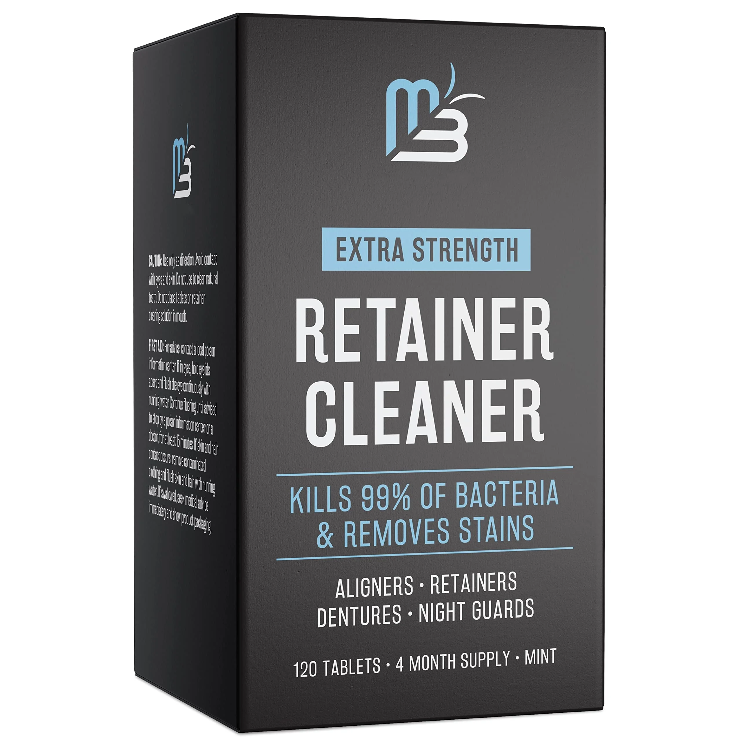 Retainer Cleanser Tablets Cleaner Approved Stains and Plaque Supply Denture Retainers Mouth Guards Denture Bath Mint