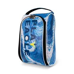 PLAYEAGLE Golf Shoe Bag PU Leather Blue Sport Shoes Carry Bags Portable Golf Accessories