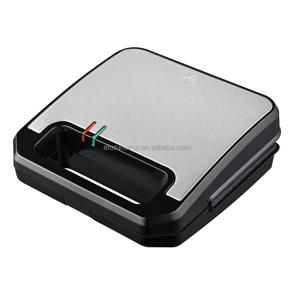 Eforu Glass Panel Electric Cartoon Waffle Maker Detachable Plate Removable Breakfast Snack Machine 3 in 1 Sandwich Maker