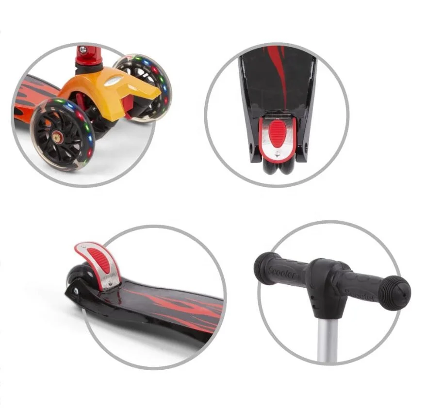 Customized Color three Wheels  foldable  Kick Scooter For kids