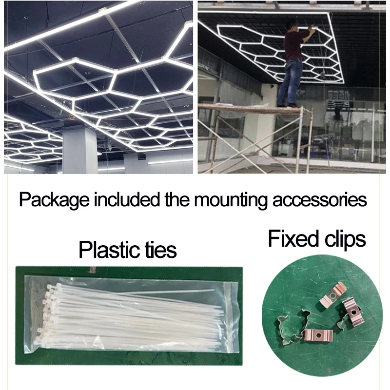 CSLIDO Customizable Honeycomb Car Workshop Working Light Garage Hexagon Led Light For Ceiling