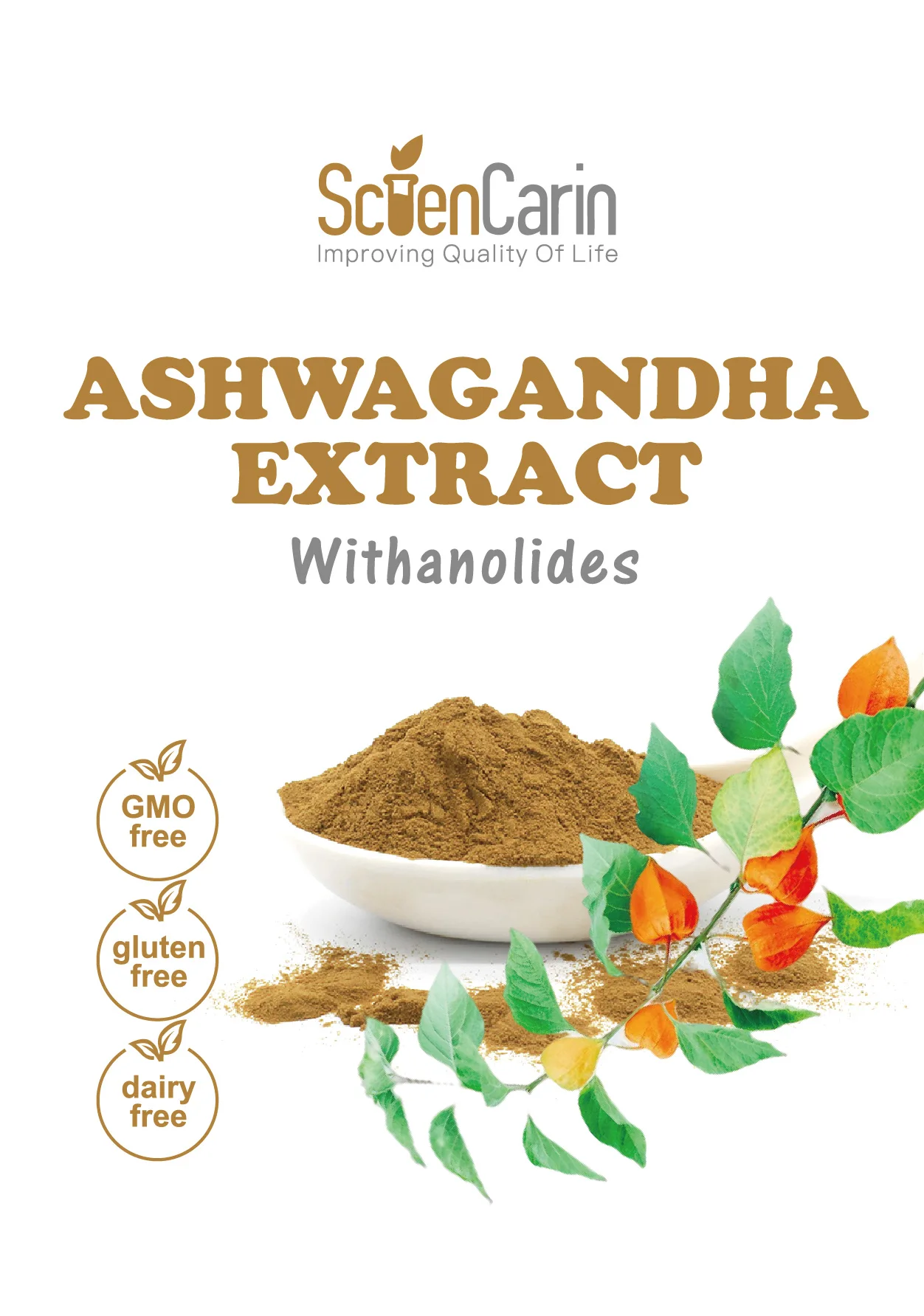Sciencarin Supply ashwagandha root extract powder High Quality 10% Withanolides ashwagandha extract