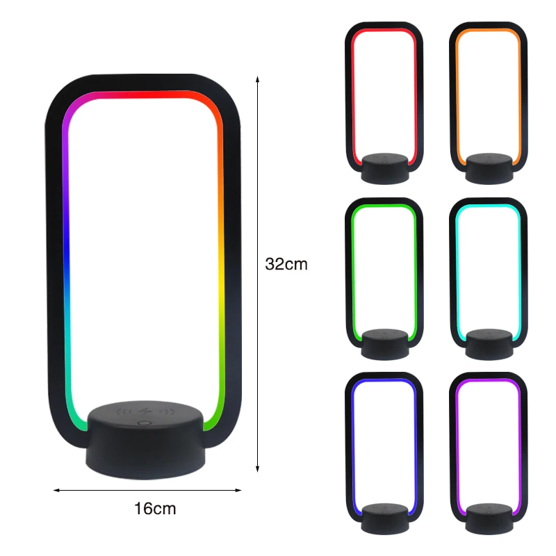 NEW 2022!phone wireless charger design table lamp with remote control Wireless charger phone