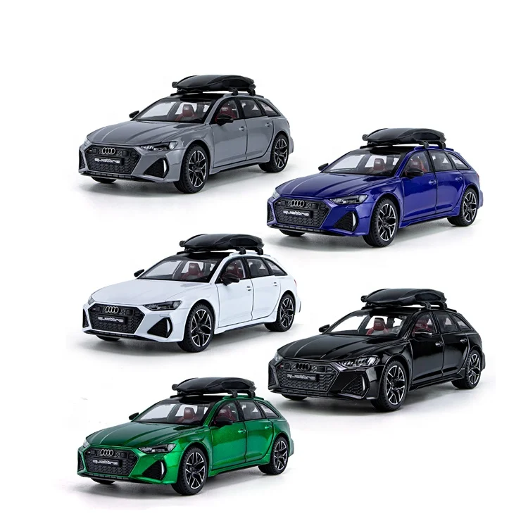 2023 OEM 1/24 Racing Alloy Car Model Diecast Toys Pull Back Simulation Vehicle 6 Doors Opened Pull Back Audi Rs6