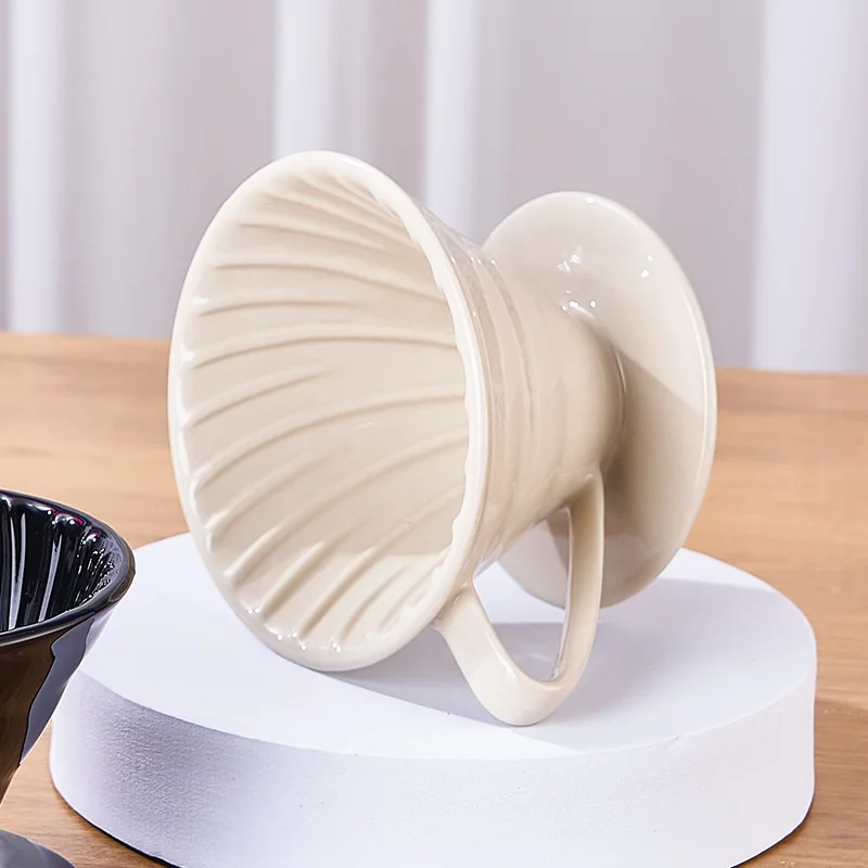 Amazon Hotsel Pour Over  Ceramic Coffee Dripper Reusable Filter Cone 1-4 cup for Home office