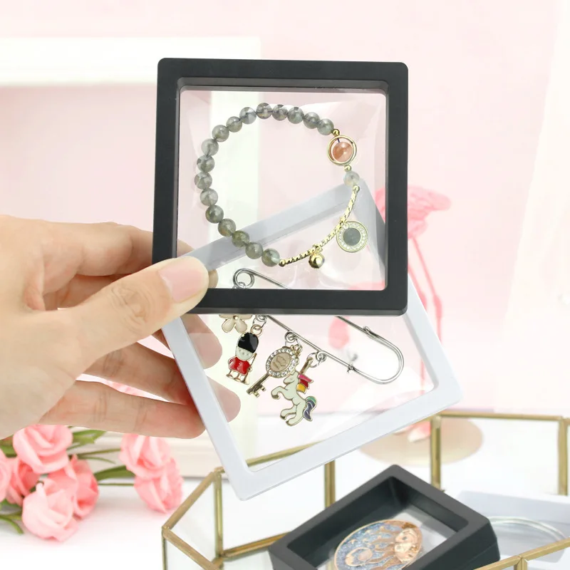 KOMI pe film suspension box Packing box Transparent jewelry Earring necklace anti-oxidation storage box
