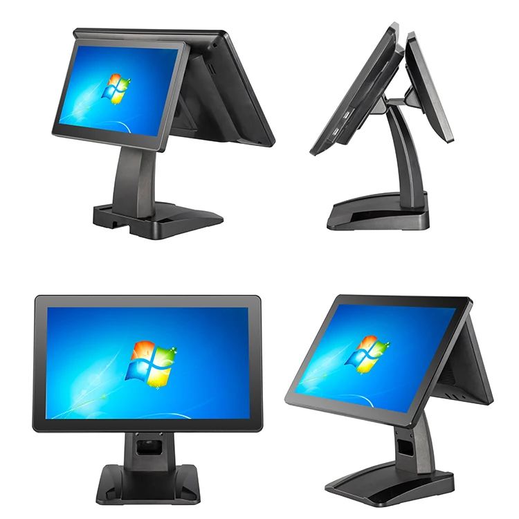 Pos System Dual Touch Screen Monitor Windows Pos Computer Payment System for Nail Salon