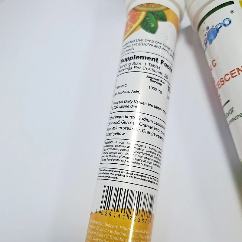 New product vitamin pill Gmp certificate effervescent vitamin C tablet 1000 mg plus zinc