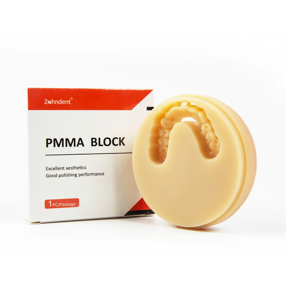 Zahndent dental cad cam milling material dental PMMA milling disc multilayer PMMA dentale