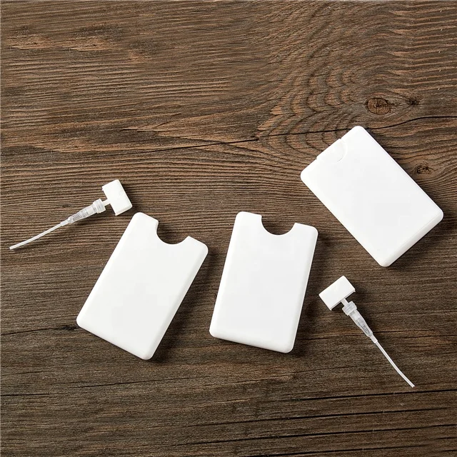 20ML pocket credit card spray bottle for perfume atomizer or sanitizer in stock ready to ship